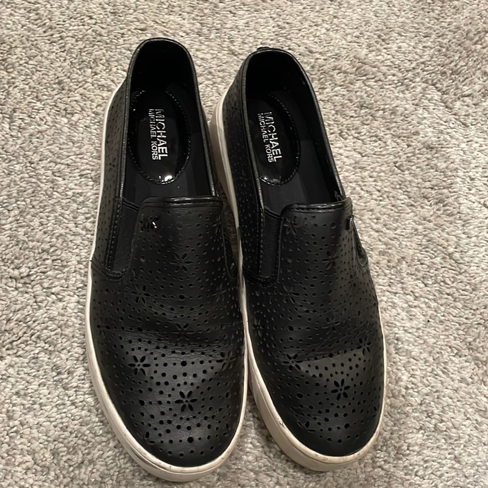 Michael Kors Black slip on Sneakers. Size 8.